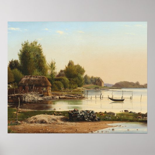 Anton Thorenfeld - Landschap in Svendborg Sund Poster (Voorkant)