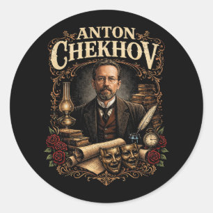 Anton Tsjechov Ronde Sticker