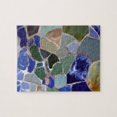 Antoni Gaudi Blauwe Mozaïeken Legpuzzel (Horizontaal)