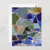 Antoni Gaudi Blue Mosaics Briefkaart (Voorkant / Achterkant)