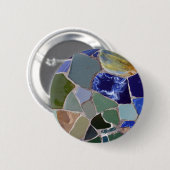 Antoni Gaudi Blue Mosaics Ronde Button 5,7 Cm (Voorkant /achterkant)
