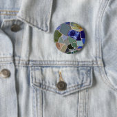 Antoni Gaudi Blue Mosaics Ronde Button 5,7 Cm (In situ)