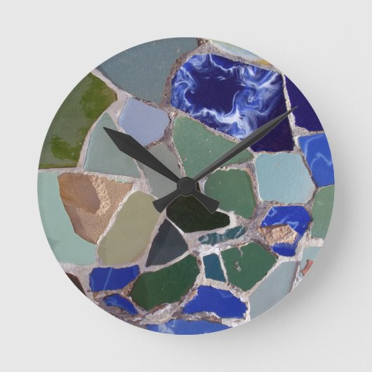 Antoni Gaudi Blue Mosaics Ronde Klok (Voorkant)