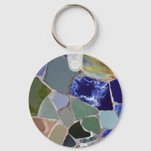 Antoni Gaudi Blue Mosaics Sleutelhanger