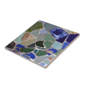 Antoni Gaudi Blue Mosaics Tegeltje (Zijkant)