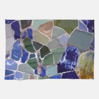 Antoni Gaudi Blue Mosaics Theedoek