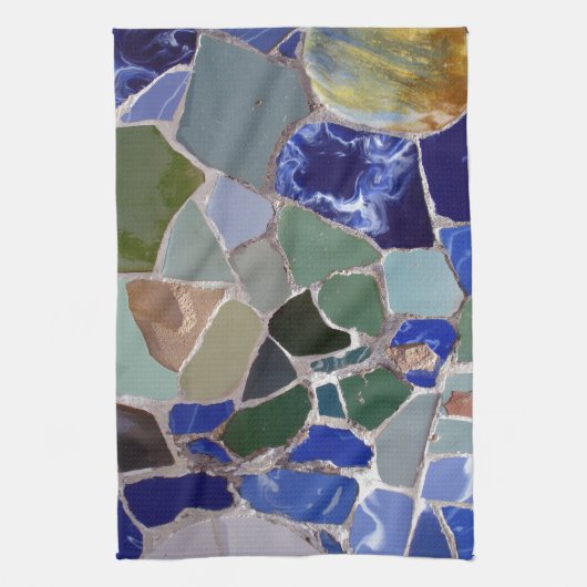 Antoni Gaudi Blue Mosaics Theedoek (Verticaal)