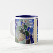 Antoni Gaudi Blue Mosaics Tweekleurige Koffiemok (Voorkant links)