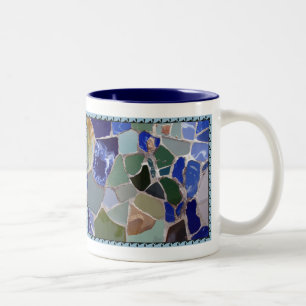 Antoni Gaudi Blue Mosaics Tweekleurige Koffiemok
