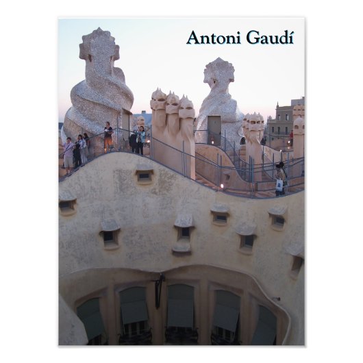 Antoni Gaudí Casa Milà Barcelona Foto Afdruk (Voorkant)