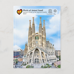 Antoni Gaudí - Sagrada Família - Geboorte gevel Briefkaart