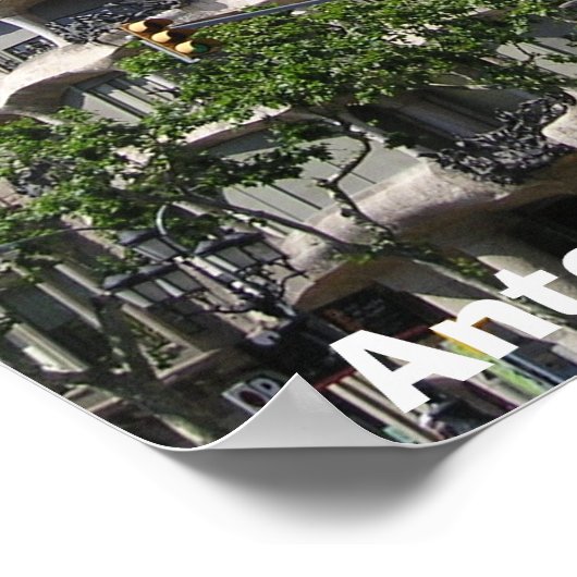 Antoni Gaudi's Casa Mila Poster (Hoek)