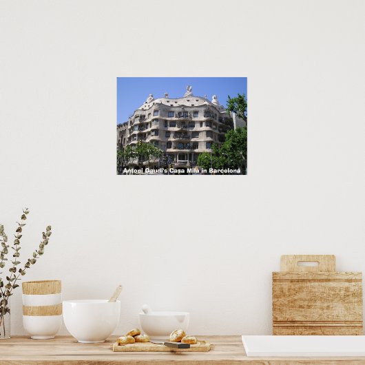 Antoni Gaudi's Casa Mila Poster (Keuken)
