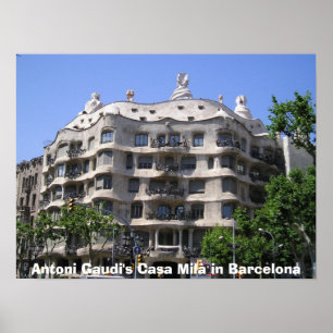 Antoni Gaudi's Casa Mila Poster