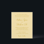Antonia Butter Geel Elegante Huwelijksuitnodiging<br><div class="desc">Elegante huwelijksuitnodigingen met een eenvoudig ontwerp met script- en serif-lettertypen.</div>