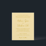 Antonia Butter Geel Elegante Huwelijksuitnodiging<br><div class="desc">Elegante huwelijksuitnodigingen met een eenvoudig ontwerp met script- en serif-lettertypen.</div>
