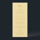 Antonia Butter Yellow Elegant Wedding Menu<br><div class="desc">Elegant wedding menus featuring a simple design with script and serif fonts.</div>