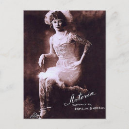 Antonia de Tattooed Lady Briefkaart