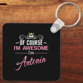 Antonia Natuurlijk ben ik Geweldige naam Sleutelhanger (Achterkant)