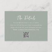 Antonia Sage Green Elegante bruiloft Informatiekaartje (Voorkant)