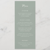 Antonia Sage Green Elegante bruiloft Menu (Voorkant)