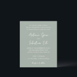 Antonia Sage Green Elegante Huwelijksuitnodiging<br><div class="desc">Elegante huwelijksuitnodigingen met een eenvoudig ontwerp met script- en serif-lettertypen.</div>
