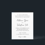 Antonia Zwart-wit Elegante Huwelijksuitnodiging<br><div class="desc">Elegante huwelijksuitnodigingen met een eenvoudig ontwerp met script- en serif-lettertypen.</div>