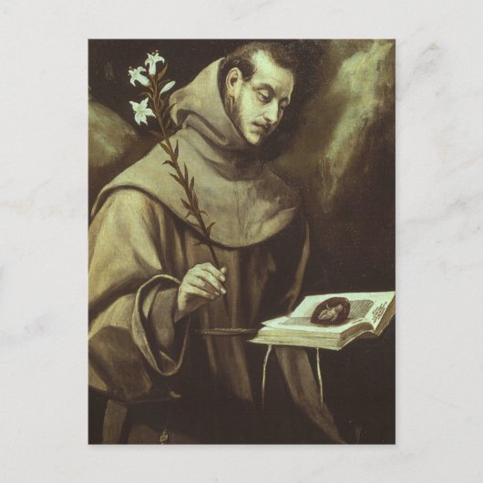 Antonie van Padua door het Briefkaart El Greco (Voorkant)