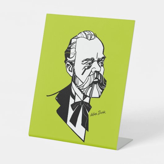 Antonín Dvořák Reclamebord Met Voetstuk (Voorkant)