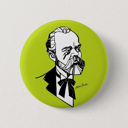 Antonín Dvořák Ronde Button 5,7 Cm (Voorkant)