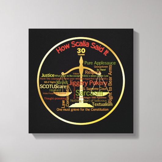 Antonin Scalia Quotes Hooggerechtshof Canvas Afdruk (Voorkant)
