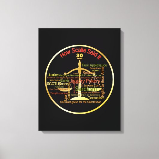 Antonin Scalia Quotes Hooggerechtshof Canvas Afdruk (Voorkant)