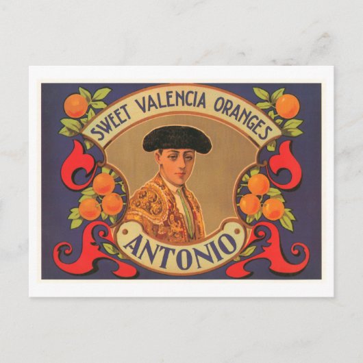 Antonio Brand Sweet Valencia Sinaasappel  Crate Briefkaart (Voorkant)