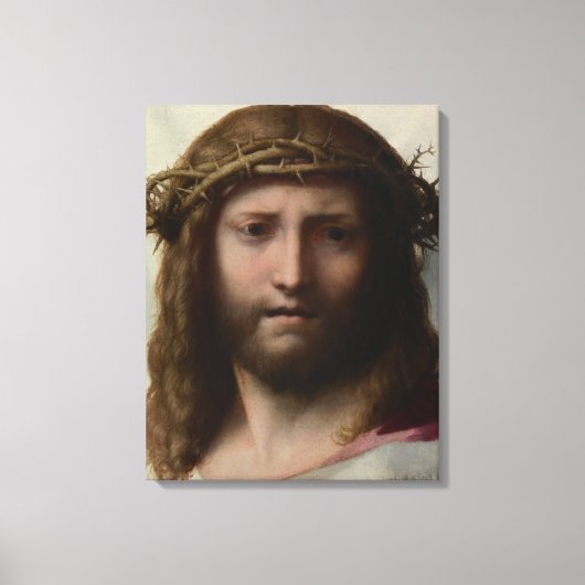 Antonio da Correggio - Hoofd Christus Canvas Afdruk (Voorkant)