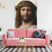 Antonio da Correggio - Hoofd Christus Canvas Afdruk (Insitu (Woonkamer))