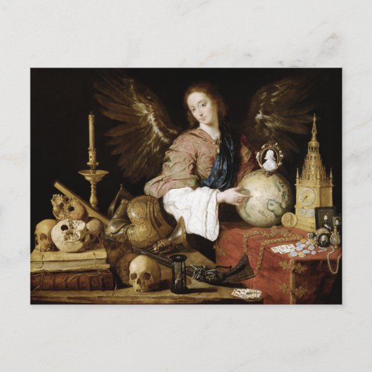 Antonio de Pereda Allegory van Vanity Briefkaart (Voorkant)