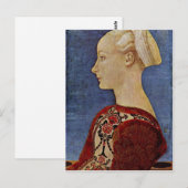 Antonio del Pollaiuolo Profilbildnis einer jungen Briefkaart (Voorkant / Achterkant)