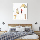 Antonio Gaudi. Barcelona. Spanje. Architecturaal Canvas Afdruk (Insitu (Slaapkamer))