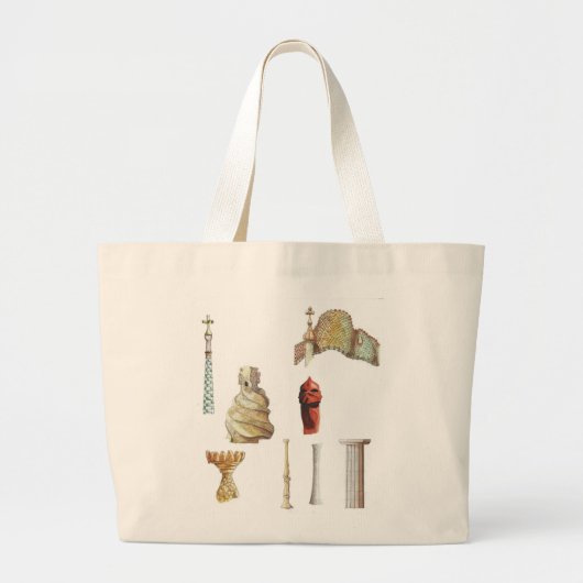 Antonio Gaudi. Barcelona. Spanje. Architecturaal Grote Tote Bag (Voorkant)