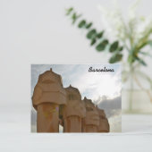 Antonio Gaudi chimney Post-kaart, Barcelona Briefkaart (Staand voorkant)