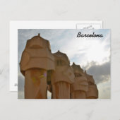 Antonio Gaudi chimney Post-kaart, Barcelona Briefkaart (Voorkant / Achterkant)