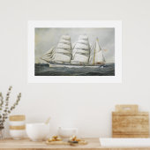 Antonio Jacobsen The British barque Dunearn Poster (Keuken)