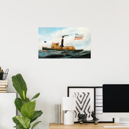 Antonio Jacobsen The Ocean-Going Tug Poster (Thuiskantoor)