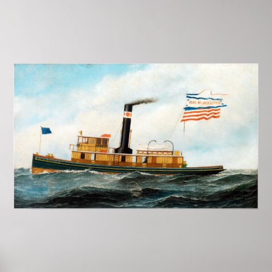 Antonio Jacobsen The Ocean-Going Tug Poster (Voorkant)