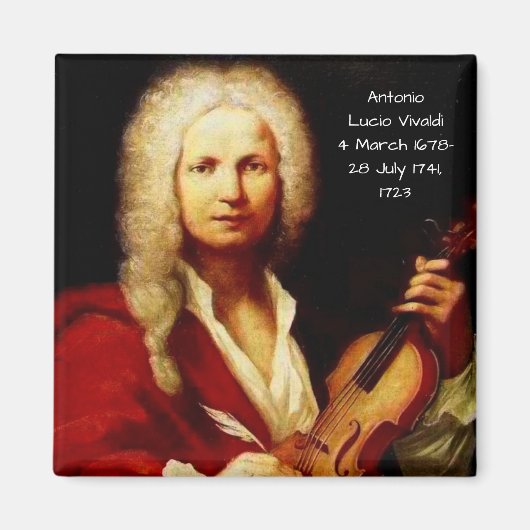 Antonio Lucio Vivaldi 1723 Magneet (Voorkant)