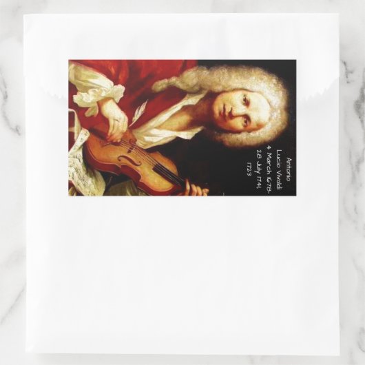 Antonio Lucio Vivaldi 1723 Rechthoekige Sticker (Tas)