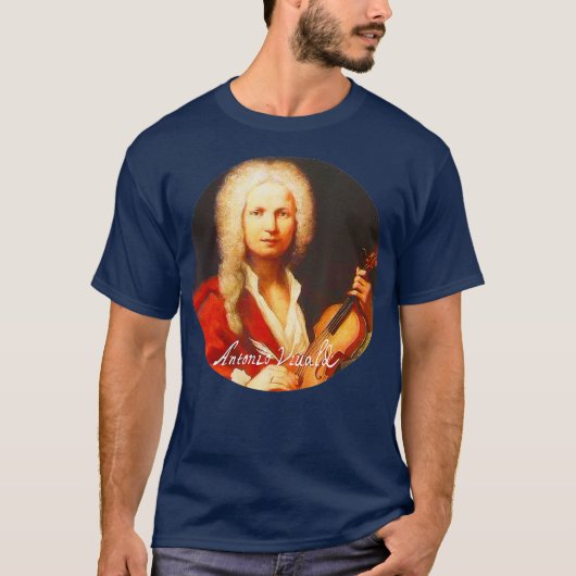 Antonio Lucio Vivaldi Composer Portrait T-shirt (Voorkant)