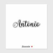 Antonio Naam - Handgeschreven kalligrafie Sticker (Vel)