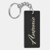 Antonio Name whitegold Schlüsselanhänger Anhänger Sleutelhanger (Voorkant Links)
