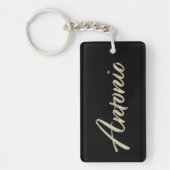 Antonio Name whitegold Schlüsselanhänger Anhänger Sleutelhanger (Voorkant)